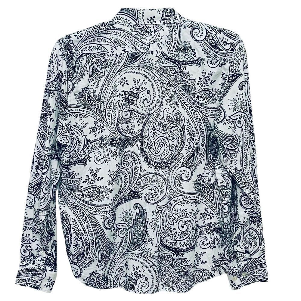 Ralph Lauren Blouse Women’s Paisley Print Button Up Long Sleeve Shirt Top Sz PL - Picture 5 of 9